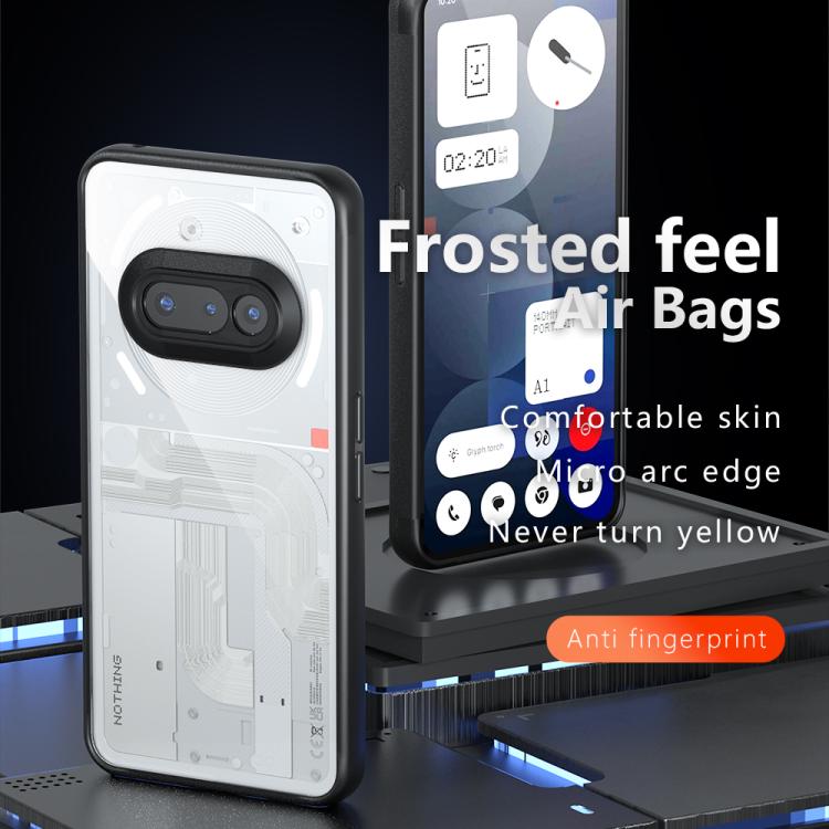 For Nothing Phone 3a Armor Precise Hole PC Hybrid TPU Phone Case - Frosted Black