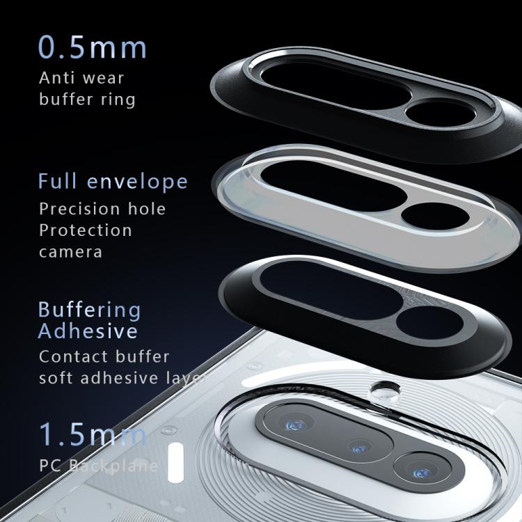 For Nothing Phone 3a Armor Precise Hole PC Hybrid TPU Phone Case - Frosted Black