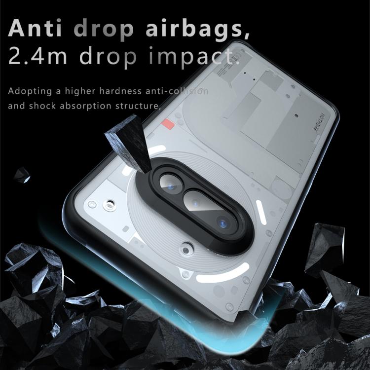 For Nothing Phone 3a Armor Precise Hole PC Hybrid TPU Phone Case - Frosted Black