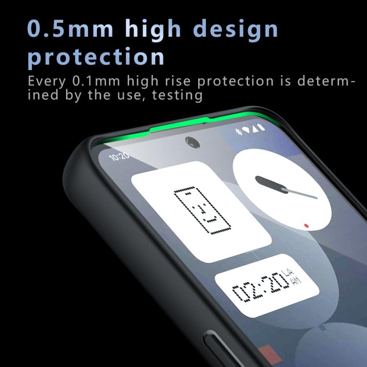 For Nothing Phone 3a Armor Precise Hole PC Hybrid TPU Phone Case - Frosted Black