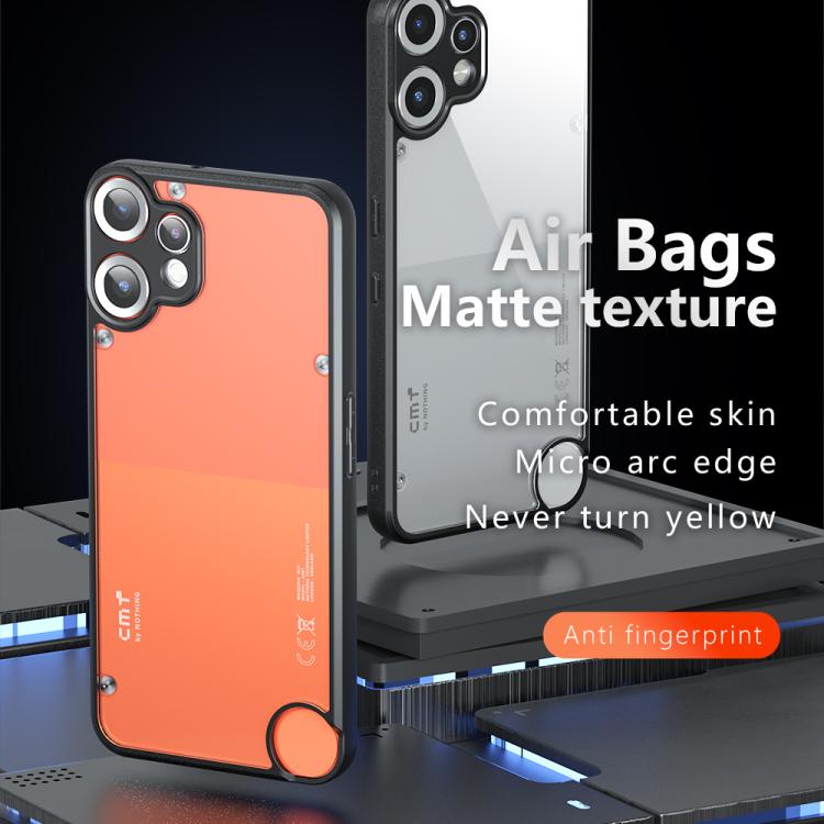 For Nothing CMF Phone 2 Pro Armor Precise Hole PC Hybrid TPU Phone Case - Frosted Black