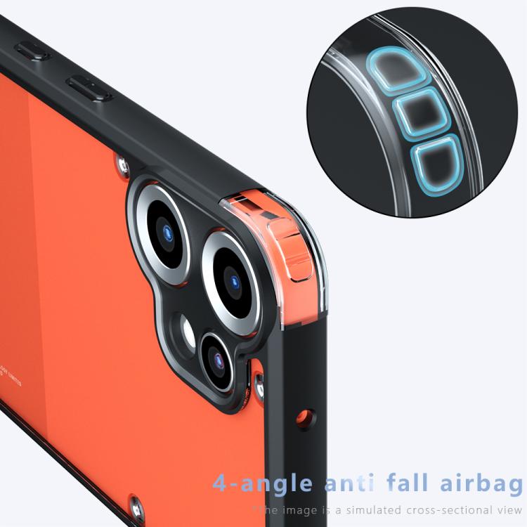 For Nothing CMF Phone 2 Pro Armor Precise Hole PC Hybrid TPU Phone Case - Frosted Black