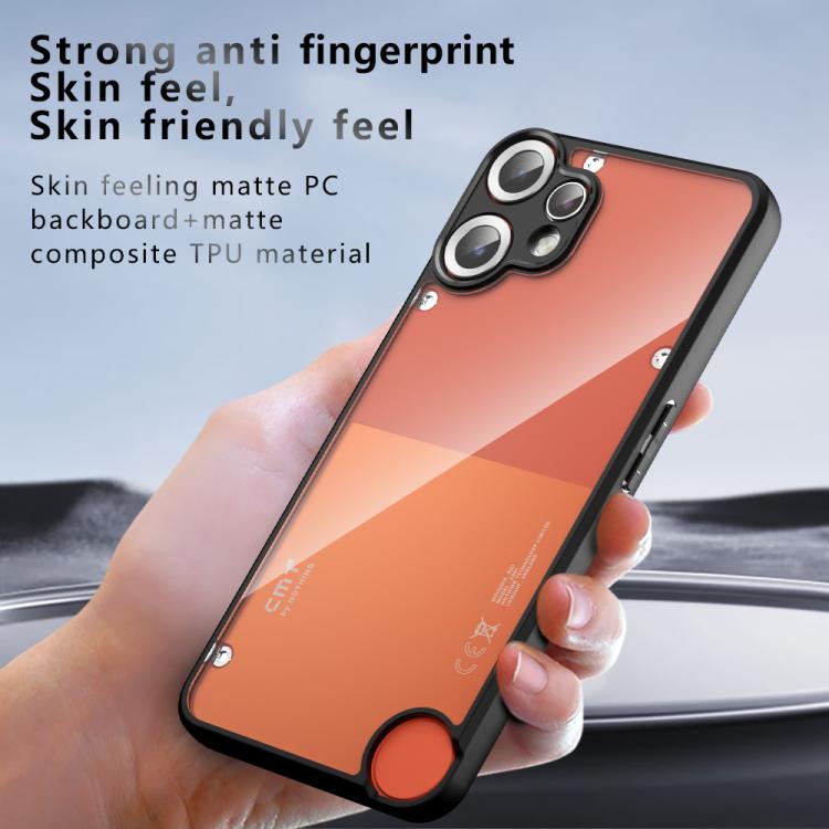 For Nothing CMF Phone 2 Pro Armor Precise Hole PC Hybrid TPU Phone Case - Frosted Black