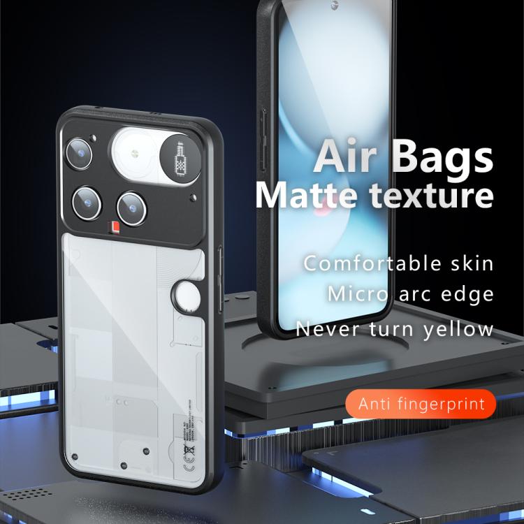 For Nothing Phone 3 Armor Precise Hole PC Hybrid TPU Phone Case - Frosted Black