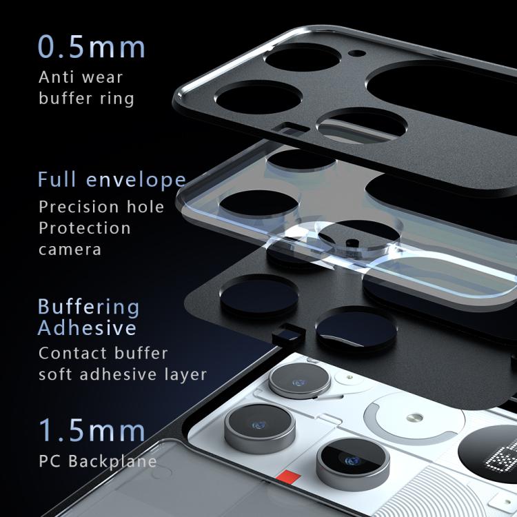 For Nothing Phone 3 Armor Precise Hole PC Hybrid TPU Phone Case - Frosted Black