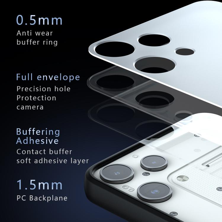For Nothing Phone 3a Lite Armor Precise Hole PC Hybrid TPU Phone Case - Frosted Black