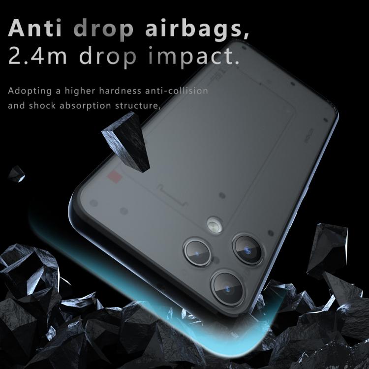 For Nothing Phone 3a Lite Armor Precise Hole PC Hybrid TPU Phone Case - Frosted Black