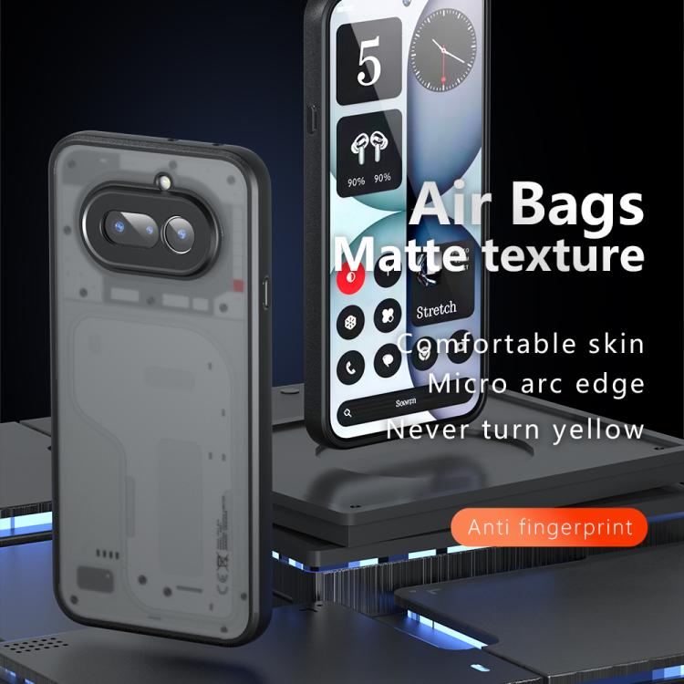 For Nothing Phone 4a Armor Precise Hole PC Hybrid TPU Phone Case - Frosted Black