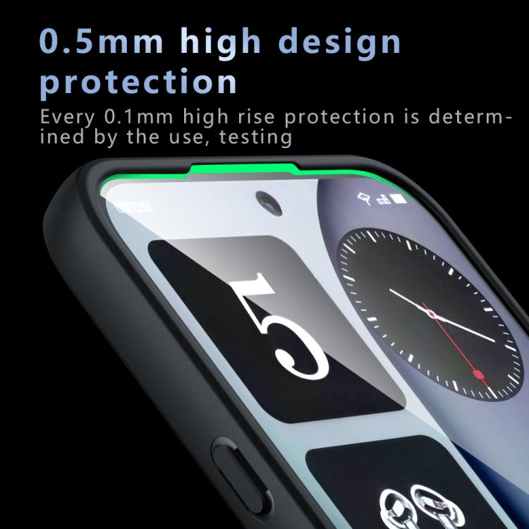 For Nothing Phone 4a Armor Precise Hole PC Hybrid TPU Phone Case - Frosted Black