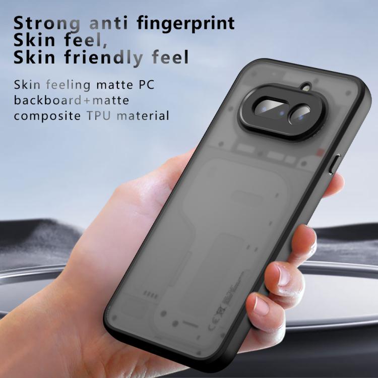 For Nothing Phone 4a Armor Precise Hole PC Hybrid TPU Phone Case - Frosted Black