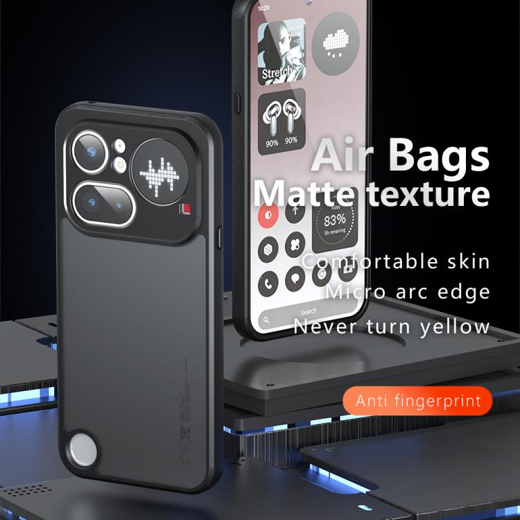 For Nothing Phone 4a Pro Armor Precise Hole PC Hybrid TPU Phone Case - Frosted Black