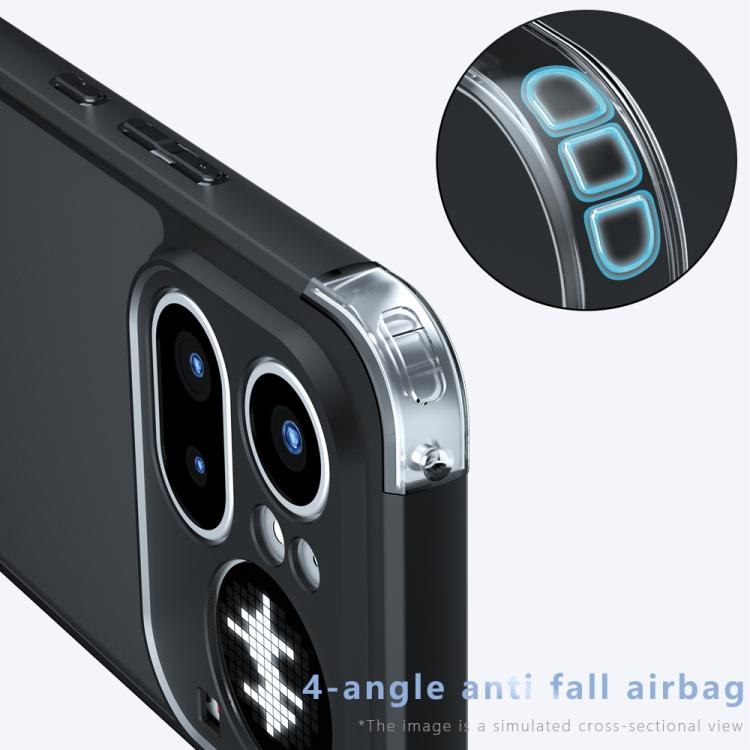 For Nothing Phone 4a Pro Armor Precise Hole PC Hybrid TPU Phone Case - Frosted Black