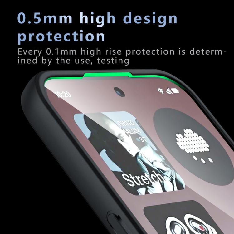 For Nothing Phone 4a Pro Armor Precise Hole PC Hybrid TPU Phone Case - Frosted Black