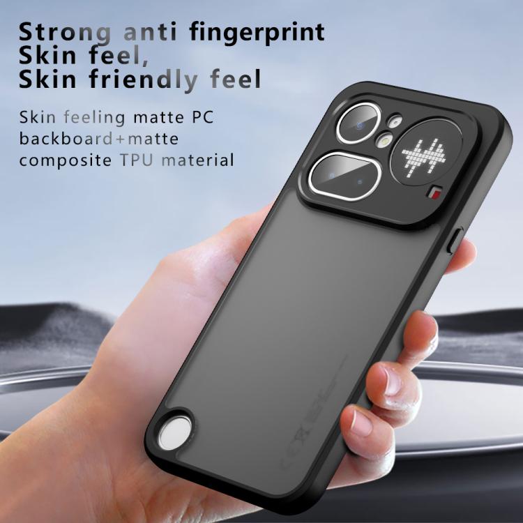 For Nothing Phone 4a Pro Armor Precise Hole PC Hybrid TPU Phone Case - Frosted Black