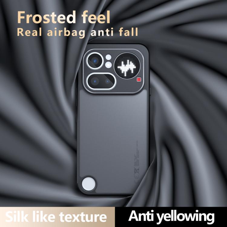 For Nothing Phone 4a Pro Armor Precise Hole PC Hybrid TPU Phone Case - Frosted Black
