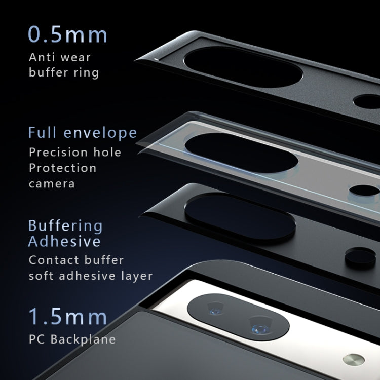 For Google Pixel 8a Armor Precise Hole PC Hybrid TPU Phone Case - Frosted Black