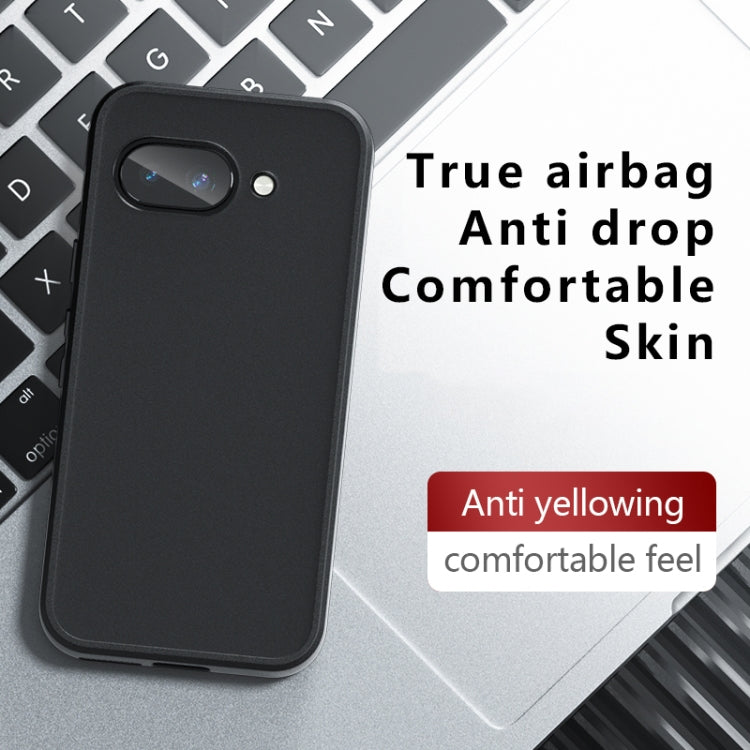 For Google Pixel 9a Armor Precise Hole PC Hybrid TPU Phone Case - Frosted Black