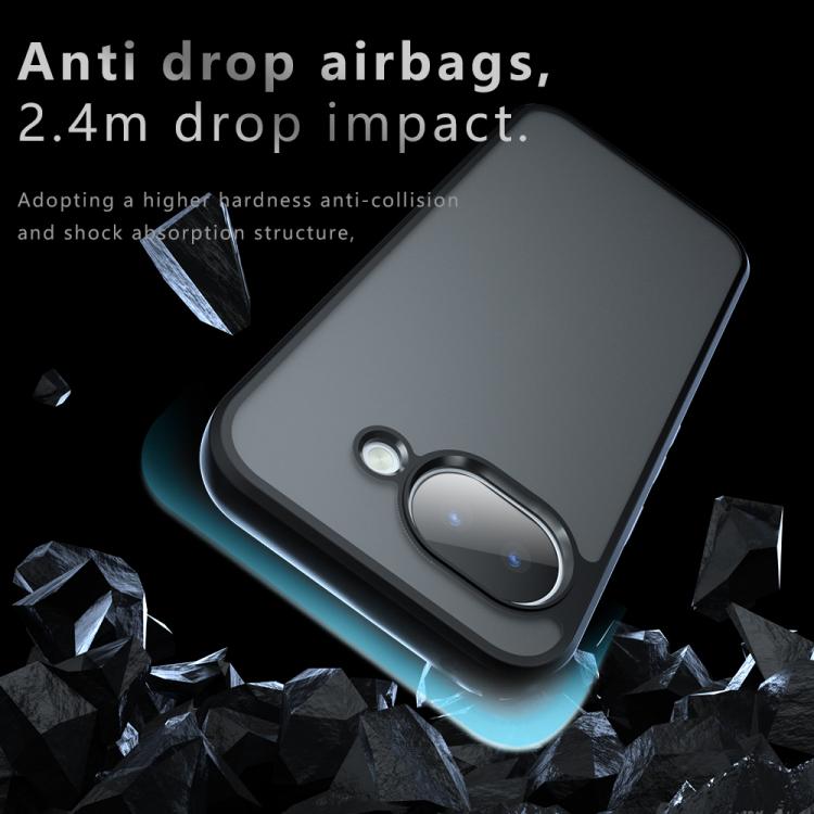 For Google Pixel 10a Armor Precise Hole PC Hybrid TPU Phone Case - Frosted Black