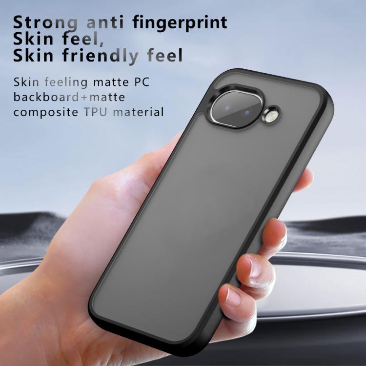 For Google Pixel 10a Armor Precise Hole PC Hybrid TPU Phone Case - Frosted Black