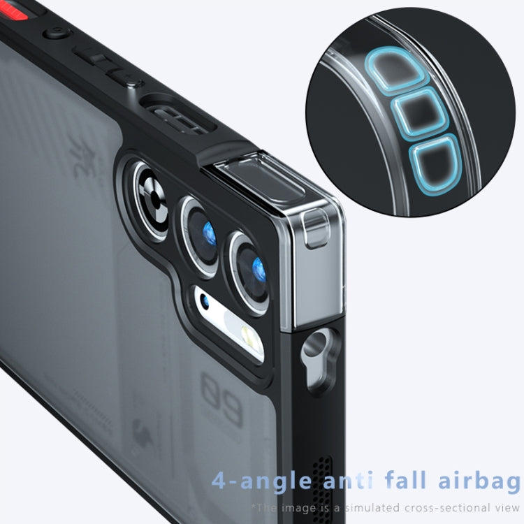 For ZTE nubia Red Magic 9 Pro / 9 Pro+ Armor Precise Hole PC Hybrid TPU Phone Case - Black