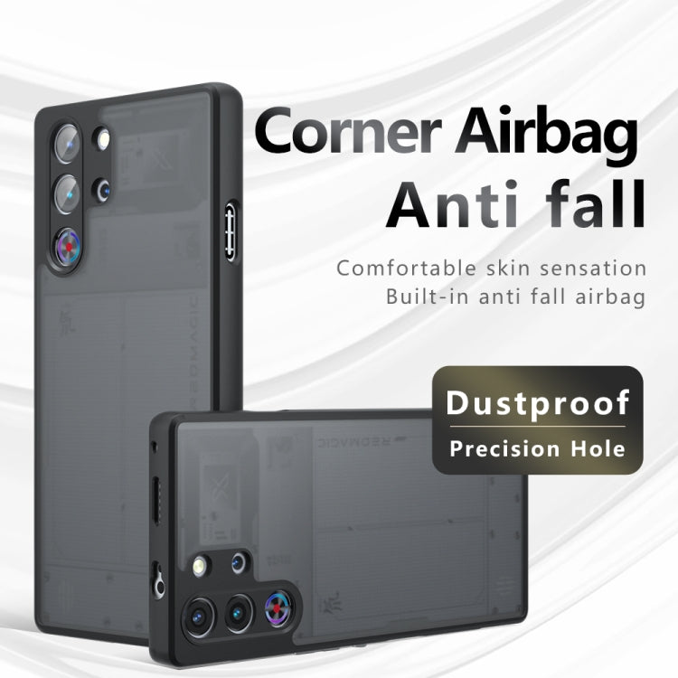 For ZTE nubia Red Magic 10 Pro / 10 Pro+ Armor Precise Hole PC Hybrid TPU Phone Case - Black