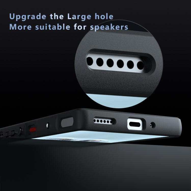 For ZTE nubia Red Magic 10 Pro / 10 Pro+ Armor Precise Hole PC Hybrid TPU Phone Case - Black