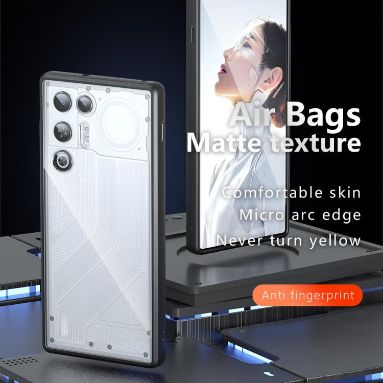 For ZTE nubia RedMagic 11 Air Armor Precise Hole PC Hybrid TPU Phone Case - Black