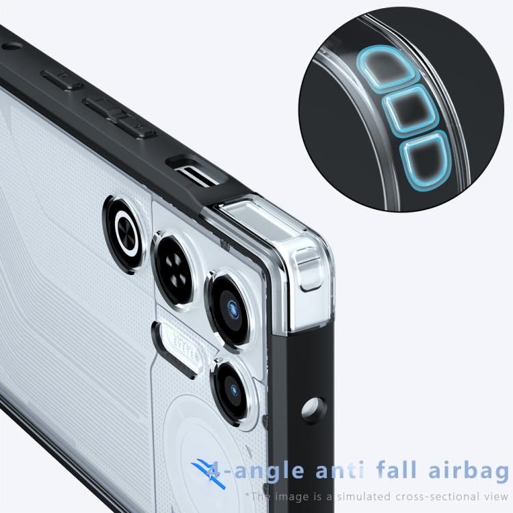 For ZTE nubia RedMagic 11 Air Armor Precise Hole PC Hybrid TPU Phone Case - Black