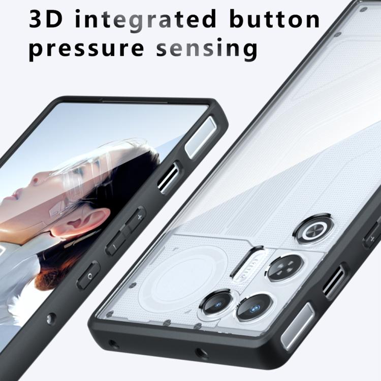 For ZTE nubia RedMagic 11 Air Armor Precise Hole PC Hybrid TPU Phone Case - Black