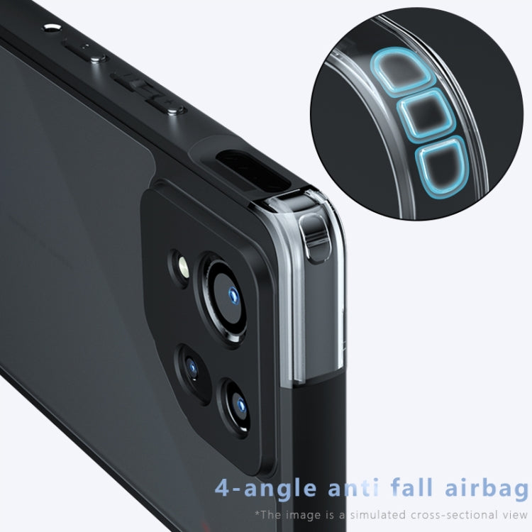 For Asus ROG Phone 8 Armor Precise Hole PC Hybrid TPU Phone Case - Frosted Black