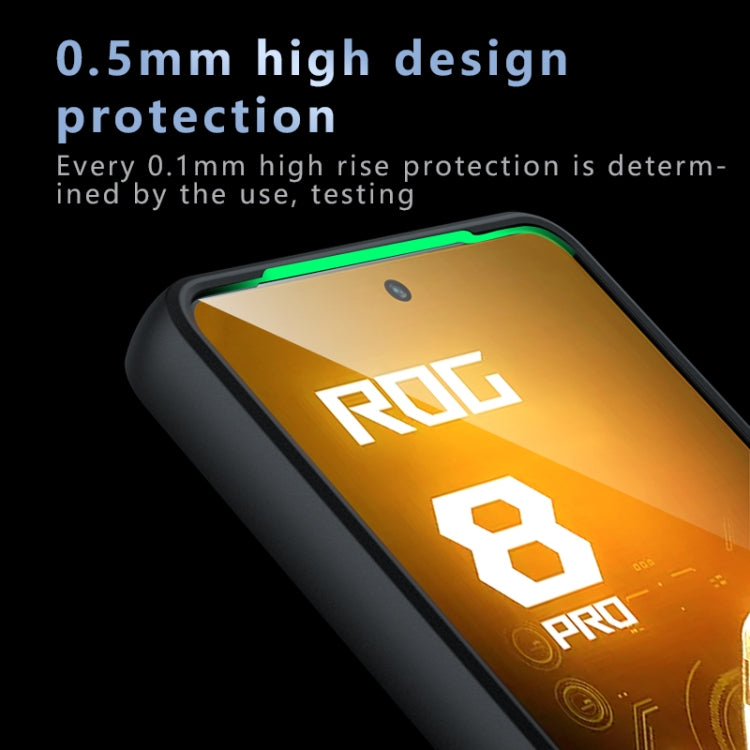 For Asus ROG Phone 8 Armor Precise Hole PC Hybrid TPU Phone Case - Frosted Black