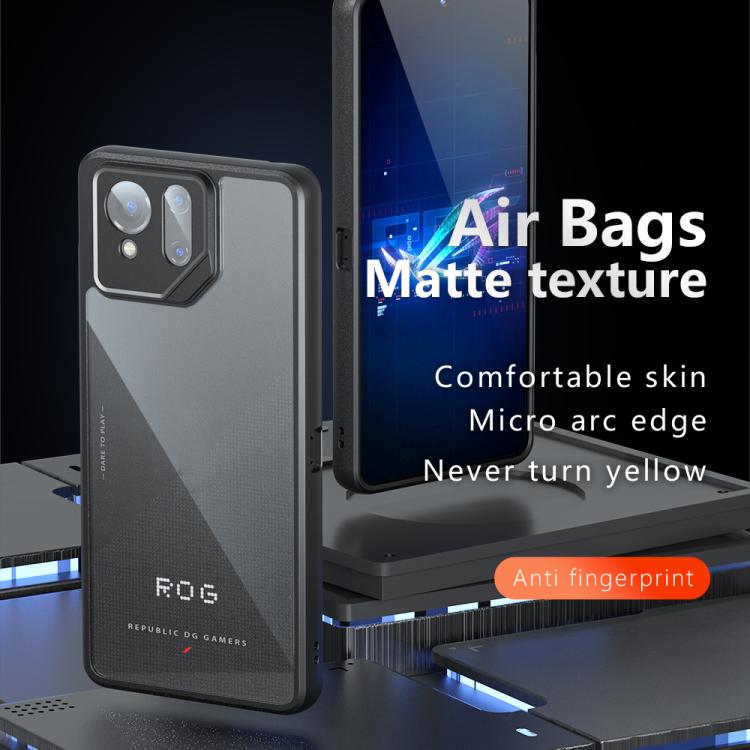 For Asus ROG Phone 9 / 9 Pro Armor Precise Hole PC Hybrid TPU Phone Case - Frosted Black