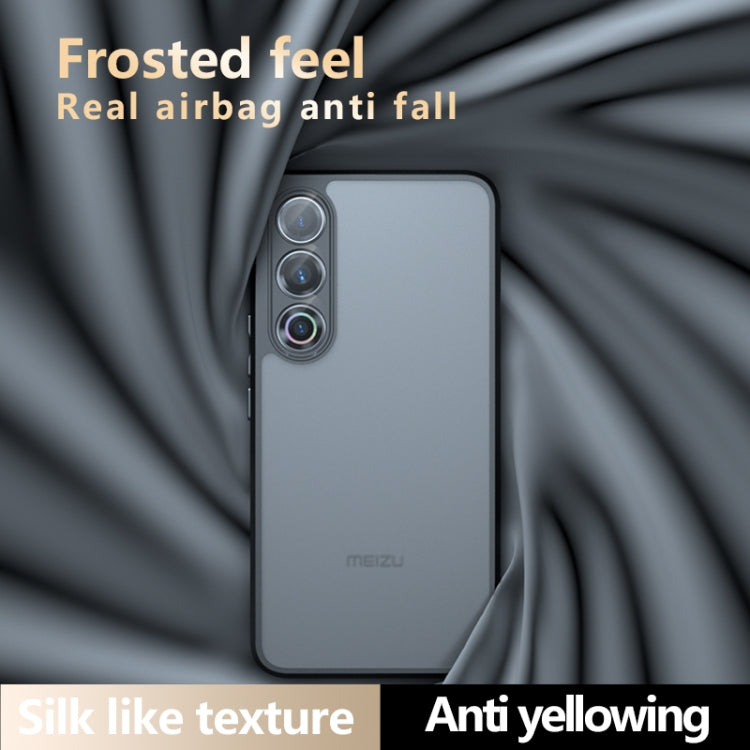 For Meizu 21 Armor Precise Hole PC Hybrid TPU Phone Case - Frosted Black