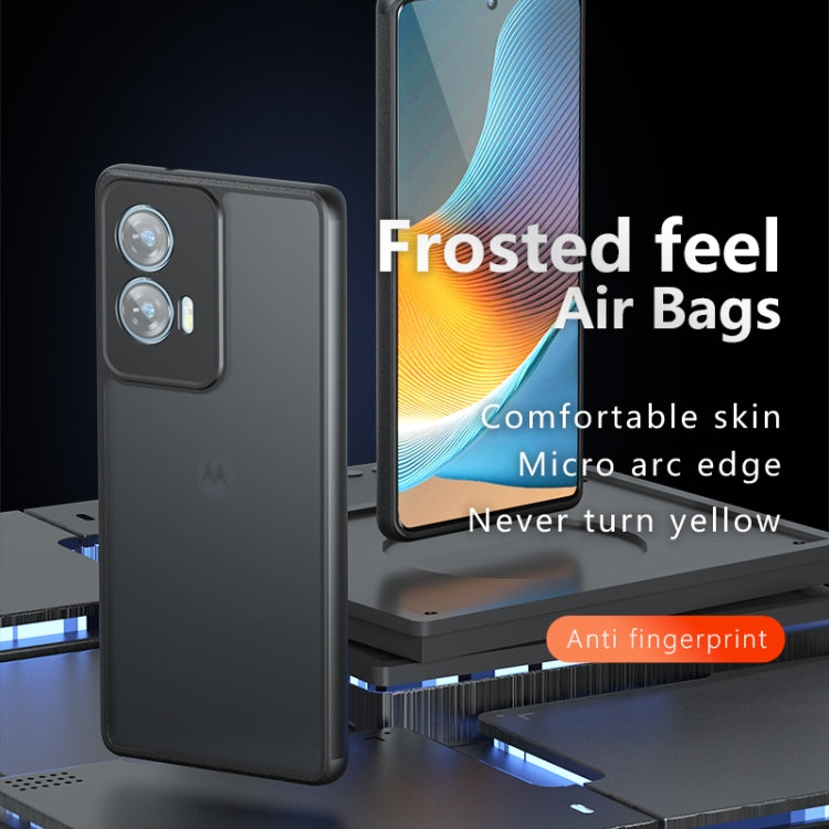 For Motorola Edge 50 Fusion Armor Precise Hole PC Hybrid TPU Phone Case - Frosted Black
