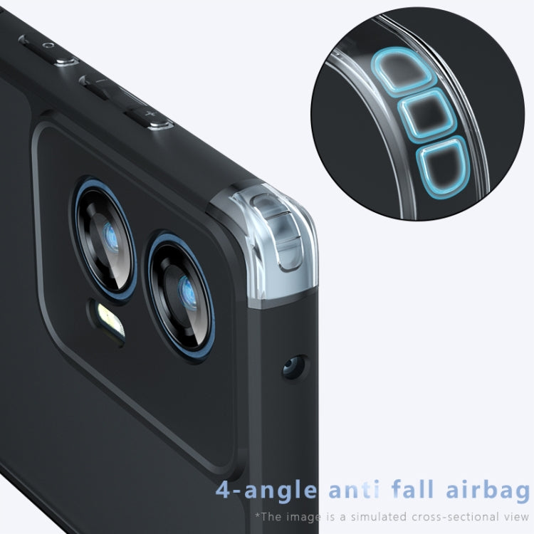 For Motorola Edge 50 Fusion Armor Precise Hole PC Hybrid TPU Phone Case - Frosted Black