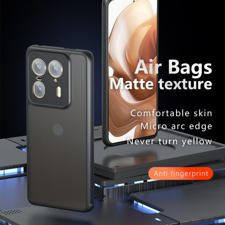 For Motorola Edge 50 Ultra Armor Precise Hole PC Hybrid TPU Phone Case - Frosted Black