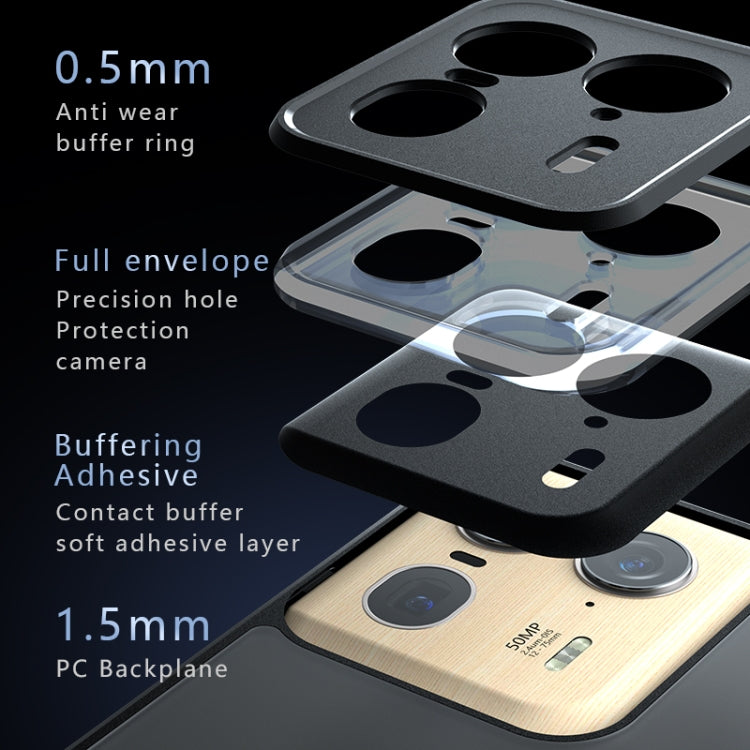 For Motorola Edge 50 Ultra Armor Precise Hole PC Hybrid TPU Phone Case - Frosted Black