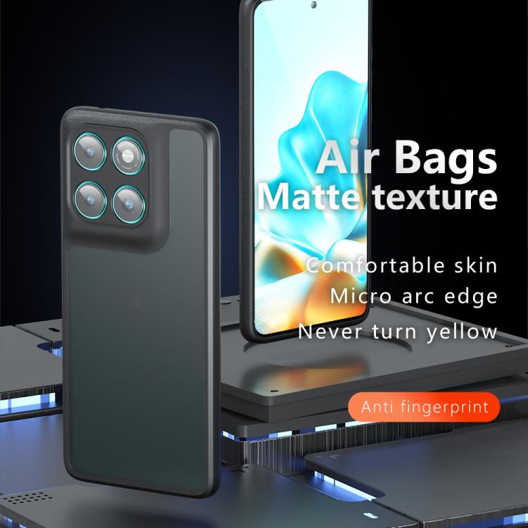 For Motorola Edge 60 Armor Precise Hole PC Hybrid TPU Phone Case - Frosted Black