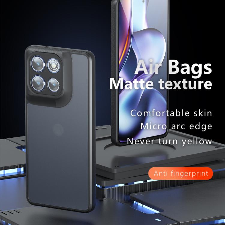 For Motorola Moto G86 / G86 Power 5G Armor Precise Hole PC Hybrid TPU Phone Case - Frosted Black