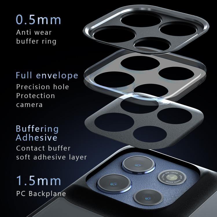 For Motorola Moto G86 / G86 Power 5G Armor Precise Hole PC Hybrid TPU Phone Case - Frosted Black