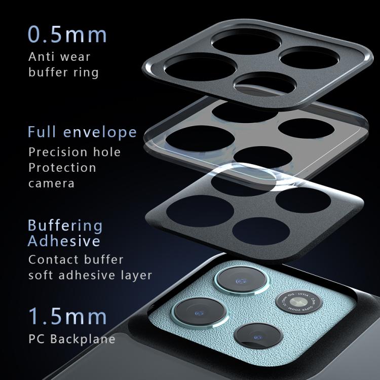 For Motorola Moto G56 / G66j / G66y Armor Precise Hole PC Hybrid TPU Phone Case - Frosted Black