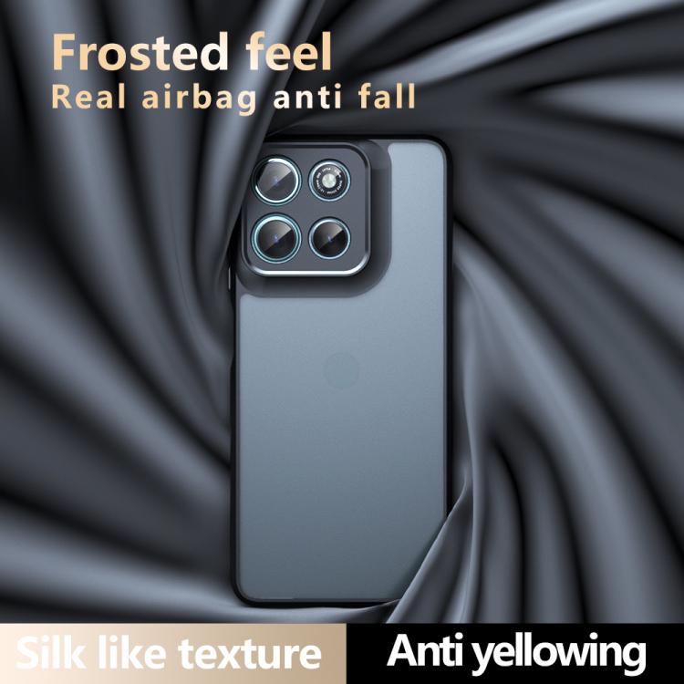 For Motorola Moto G56 / G66j / G66y Armor Precise Hole PC Hybrid TPU Phone Case - Frosted Black