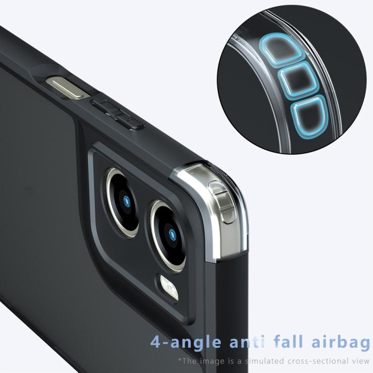 For Motorola Moto G06 4G Armor Precise Hole PC Hybrid TPU Phone Case - Frosted Black
