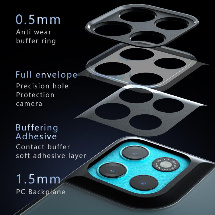 For Motorola Moto G67 Power Armor Precise Hole PC Hybrid TPU Phone Case - Frosted Black