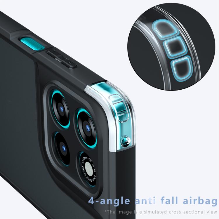 For Motorola Moto G67 Power Armor Precise Hole PC Hybrid TPU Phone Case - Frosted Black