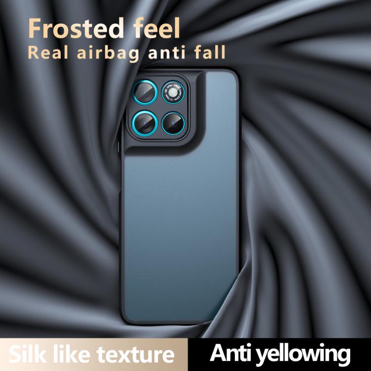 For Motorola Moto G67 Power Armor Precise Hole PC Hybrid TPU Phone Case - Frosted Black