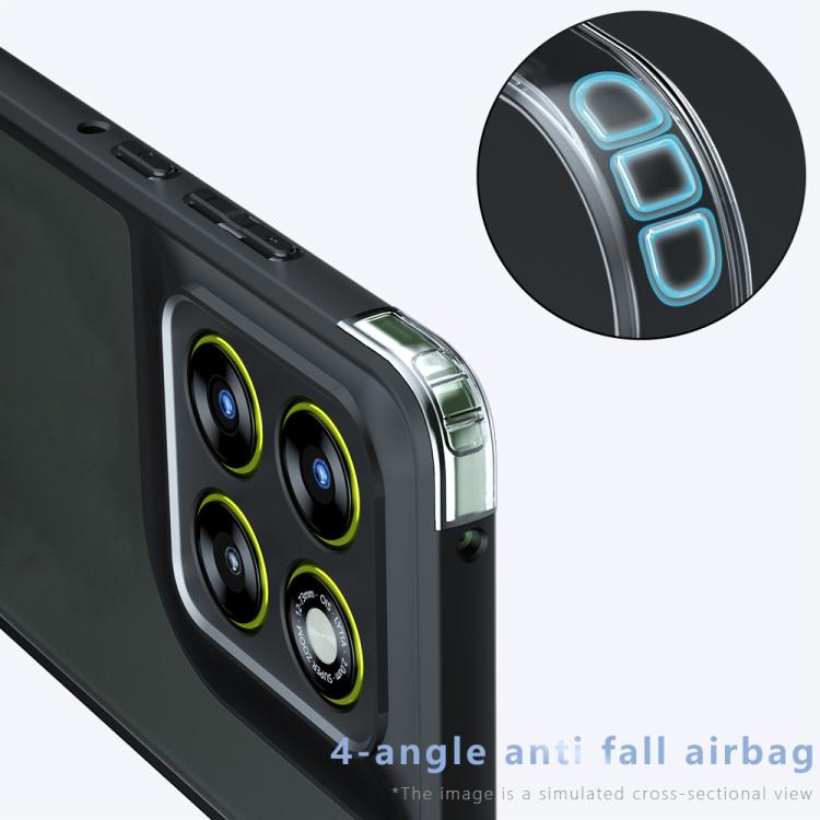 For Motorola Edge 70 / Moto X70 Air Armor Precise Hole PC Hybrid TPU Phone Case - Frosted Black