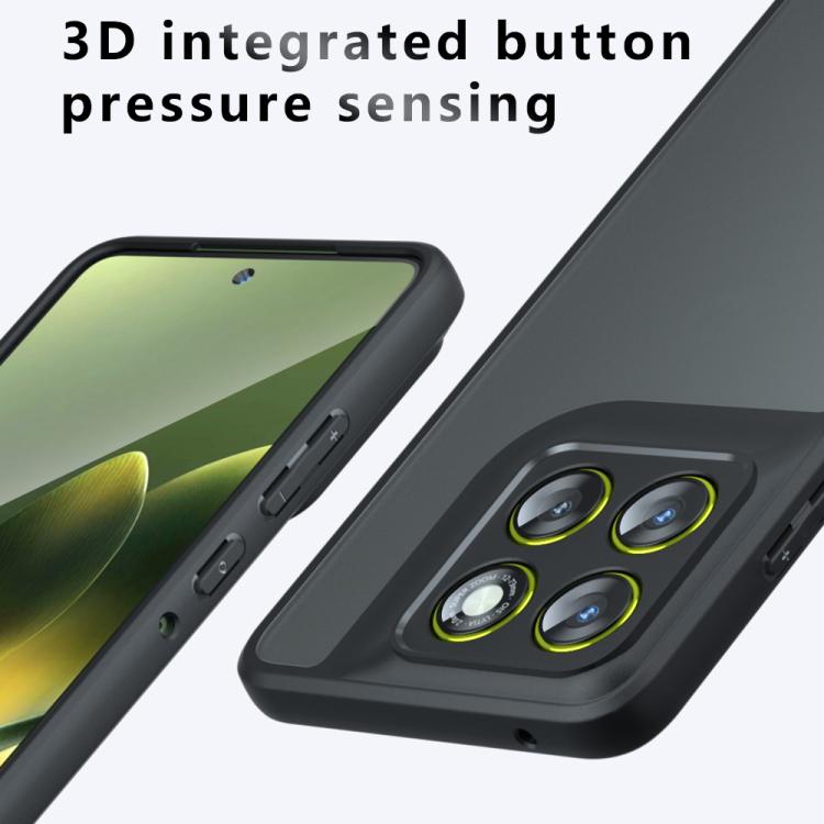 For Motorola Edge 70 / Moto X70 Air Armor Precise Hole PC Hybrid TPU Phone Case - Frosted Black