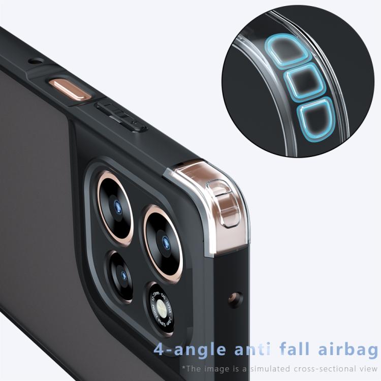 For Motorola Moto G Power 2025 / 2026 Armor Precise Hole PC Hybrid TPU Phone Case - Frosted Black