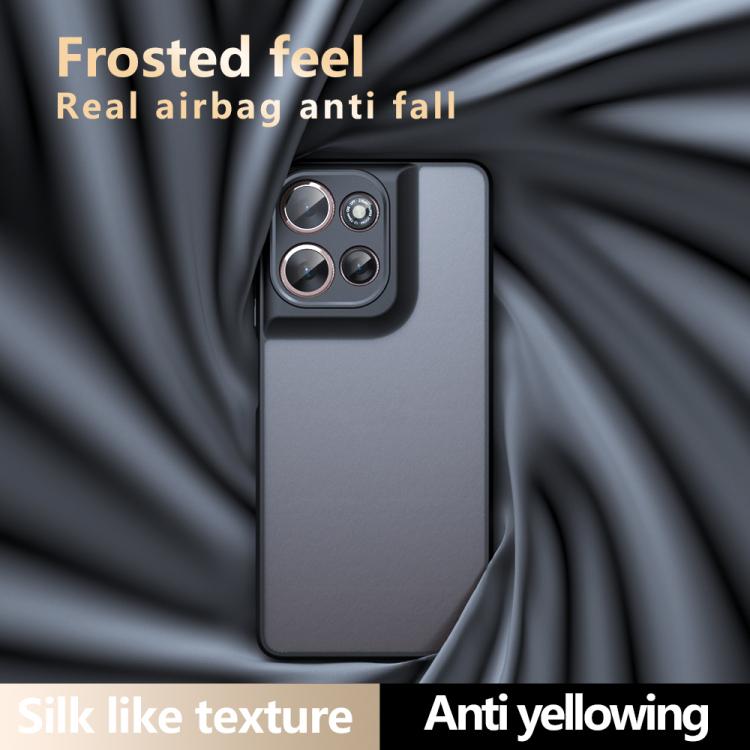 For Motorola Moto G Power 2025 / 2026 Armor Precise Hole PC Hybrid TPU Phone Case - Frosted Black